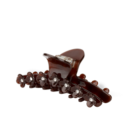 Sui Ava Bright Flower Clip - Chocolate 